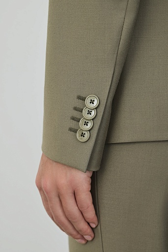 Пиджак на одной пуговице, цвет оливковый ZEA