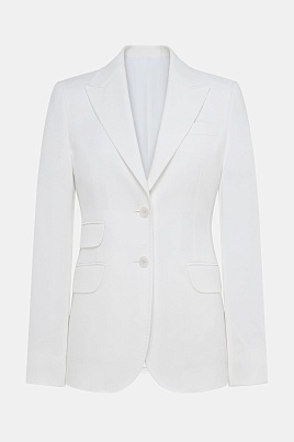 Приталенный жакет на двух пуговицах, белый AGATHA