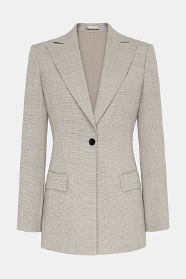 Удлиненный жакет на одной пуговице, серо-бежевый FLORENCE