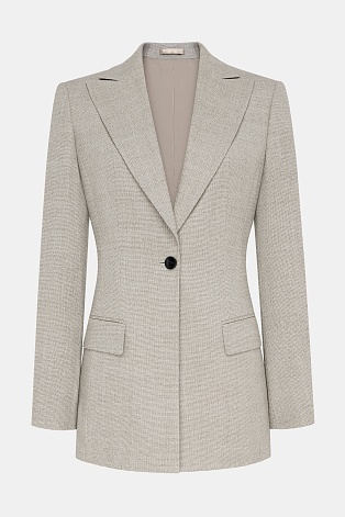 Удлиненный жакет на одной пуговице, серо-бежевый FLORENCE