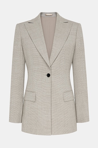 Удлиненный жакет на одной пуговице, серо-бежевый FLORENCE