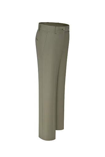 Прямые брюки со стрелками, цвет оливковый MARIA