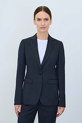 Приталенный жакет на одной пуговице, темно-синий Smoking