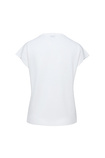 Трикотажный топ с коротким рукавом, белый