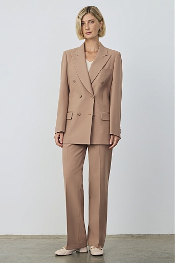 Прямые брюки со стрелками, цвет бежевый MARIA