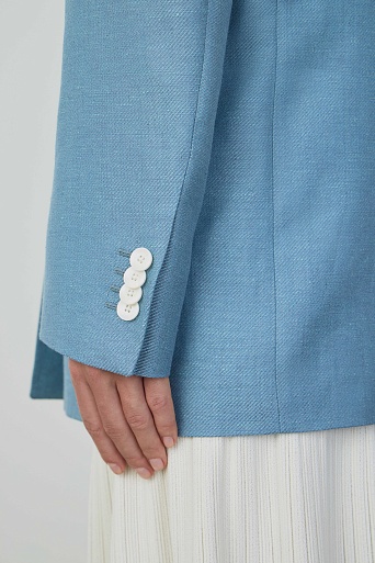 Двубортный пиджак, цвет голубой KINSLEY