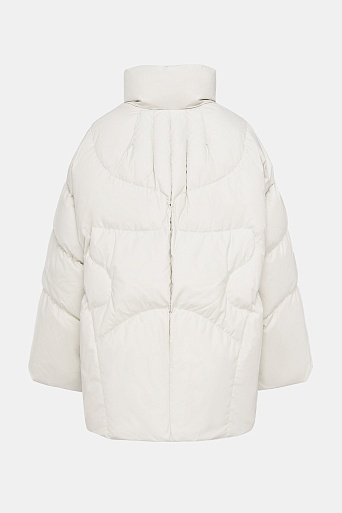 Пуховик с воротником-стойкой, белый