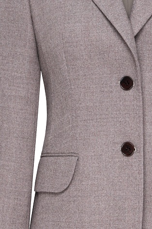 Костюмный жакет на двух пуговицах, розовый