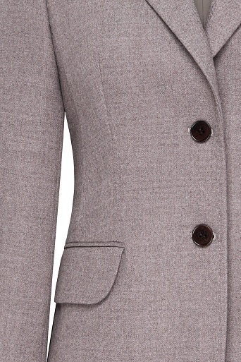 Костюмный жакет на двух пуговицах, розовый