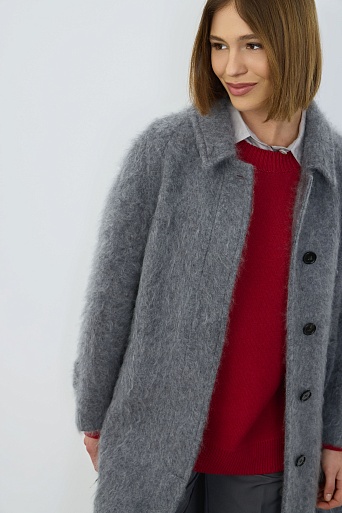 Кашемировое пальто, серое