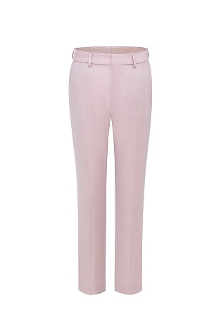 Прямые брюки из шерсти, пудровые ANNIKA