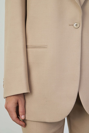 Однотонный жакет, цвет бежевый MILA