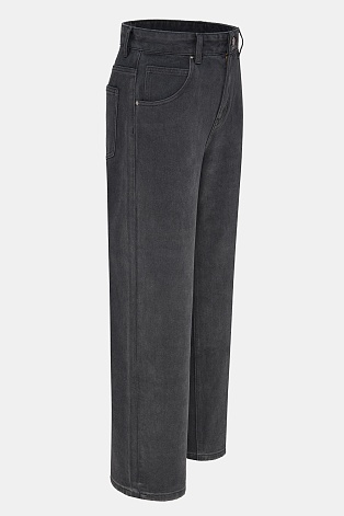 Свободные джинсы, темно-серые