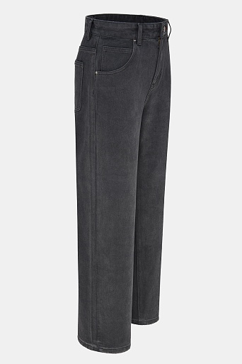 Свободные джинсы, темно-серые
