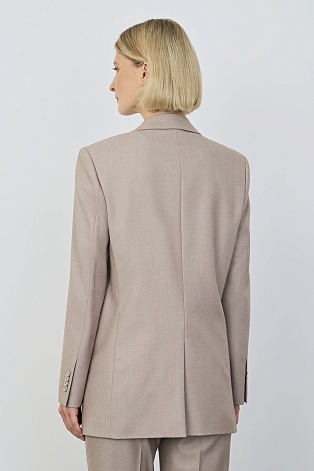 Удлиненный жакет, цвет бежевый MILA