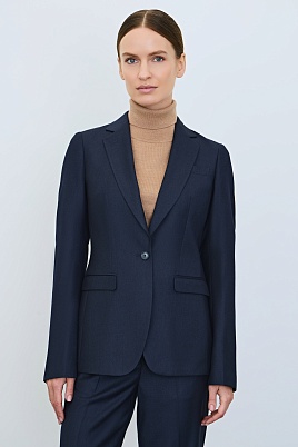 Приталенный жакет на одной пуговице, темно-синий Smoking