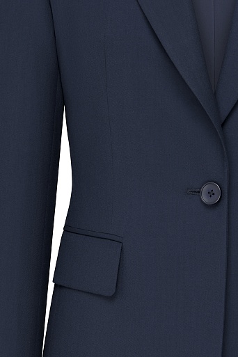 Костюмный жакет на одной пуговице, темно-синий KARLA