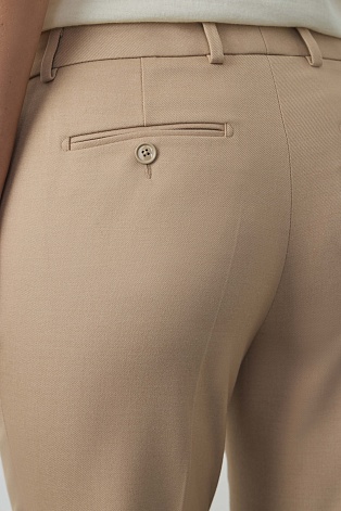 Зауженные брюки со стрелками, цвет бежевый EMMY