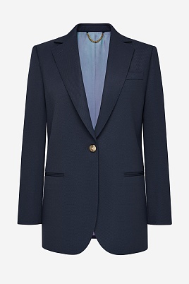 Жакет на одной пуговице, цвет темно-синий MILA
