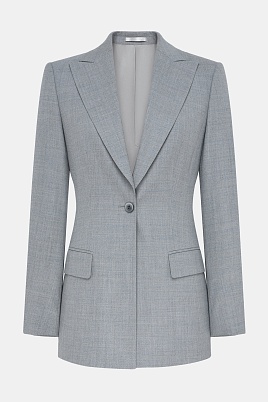 Удлиненный жакет на одной пуговице, серый FLORENCE