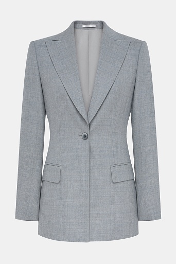 Удлиненный жакет на одной пуговице, серый FLORENCE