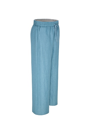 Трикотажные брюки на резинке, синие