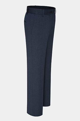 Прямые брюки со стрелками, темно-синие