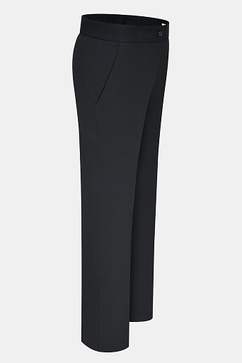 Зауженные костюмные брюки со стрелками, черные
