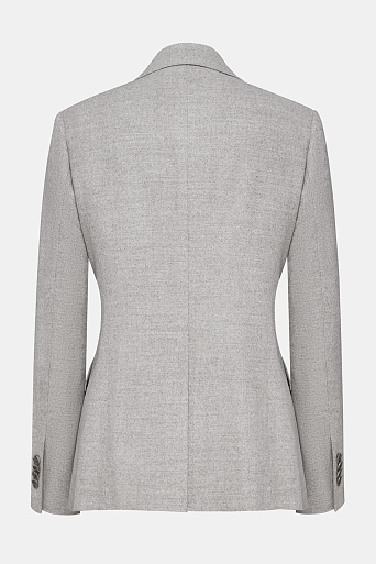 Приталенный жакет из шерсти с кашемиром, серо-бежевый