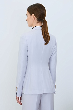 Приталенный жакет из шерсти, светло-серый Jemma