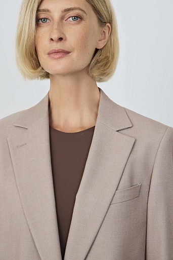 Удлиненный жакет, цвет бежевый MILA