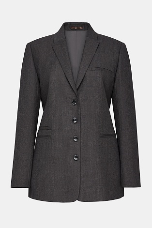 Жакет с декоративной шнуровкой на спинке, темно-серый