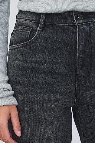 Джинсы клеш, темно-серые