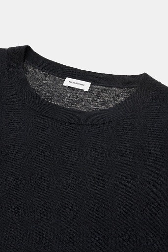 Комбинированный топ с полупрозрачными деталями, черный