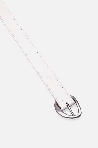 Кожаный ремень, белый