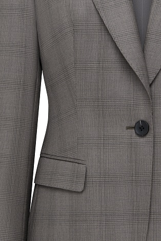 Костюмный жакет в клетку, серый Smoking