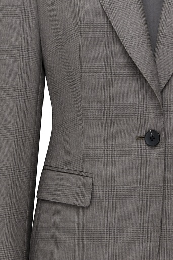 Костюмный жакет в клетку, серый Smoking