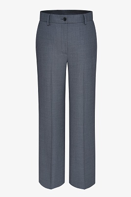 Прямые брюки из шерсти, серые