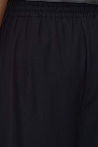 Прямые брюки на кулиске, черные