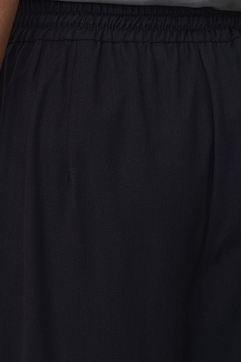 Прямые брюки на кулиске, черные