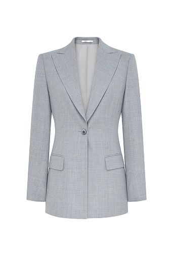 Удлиненный жакет на одной пуговице, серый FLORENCE