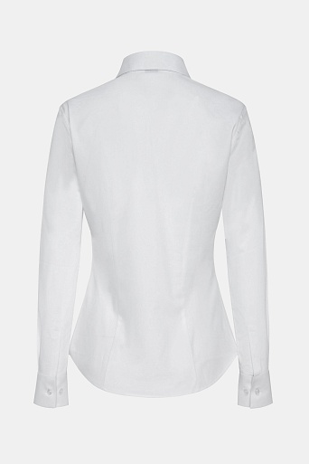 Приталенная блузка-рубашка, белая