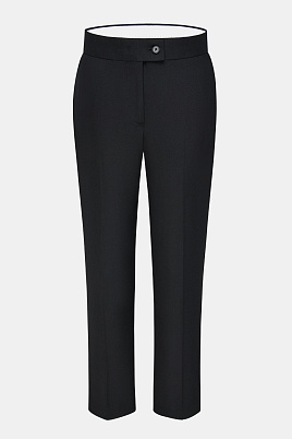 Зауженные брюки со стрелками, черные