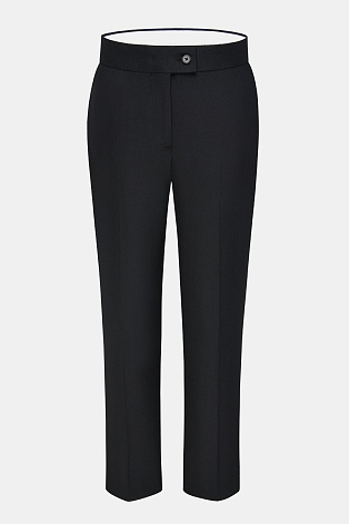 Зауженные брюки со стрелками, черные