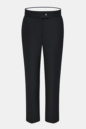 Зауженные брюки со стрелками, черные