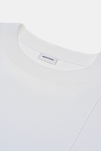 Трикотажная футболка из тенселя, белая
