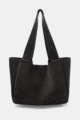 Мягкая сумка из замши, черная