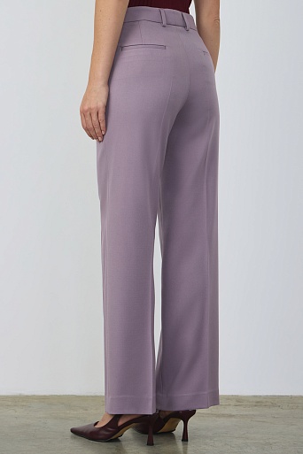 Прямые брюки со стрелками, цвет фиолетовый MARIA