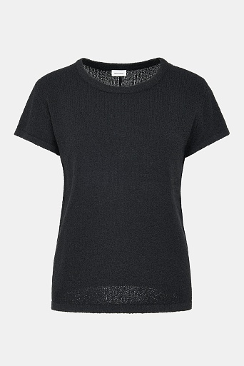Трикотажный топ из букле, черный