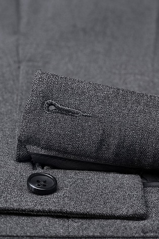 Брюки прямого силуэта, серый меланж 